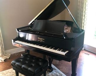 1910  Steinway Grand is a traditional style in an ebony case. It fully restored with Player installed. 