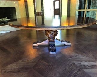 Lorts Custom Pedestal Dining Table
Custom Design Inlayed Surface
W 83 inches x 30 H
