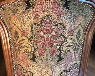 Lorts Dining Chairs (set of 8)  #9653
Custom Design Contrasting Fabrics
W 24 3/4" x D 29" x H 49 1/2"  Seat Height 21"
Beautiful!