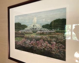 Chicago Buckingham Fountain	Artist Proof - Signed & Numbered	Howard Altman (American, 1924-2003)	 Edition of 285 Framed with Glass - Dark wood frame 	