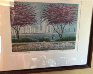 Chicago 	Artist Proof - Signed & Numbered	Howard Altman (American, 1924-2003)	 Edition of 285 Framed with Glass - Dark wood frame 	