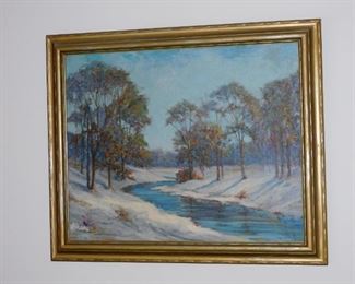 Chandler oil on canvas - signed 