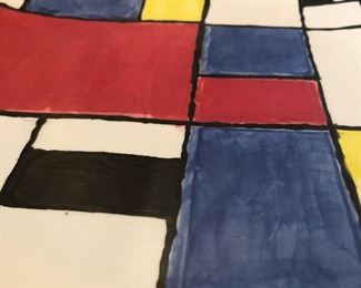 Mondrian outsider art plate