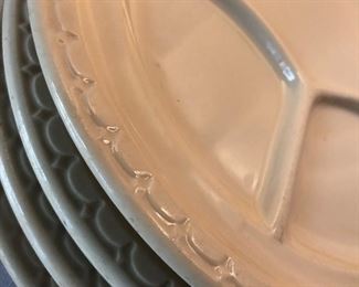 Set of 4 divided restaurant ware plates