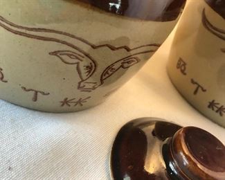 Monmouth Longhorn Cattle Brand Covered Bowls