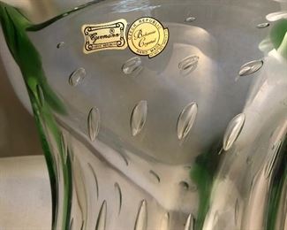 Bohemian Crystal Vase 15"