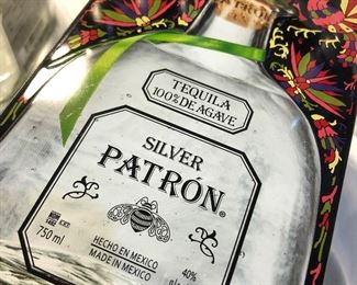 Collectible Patron Tin with the Bottle (sorry it is empty)