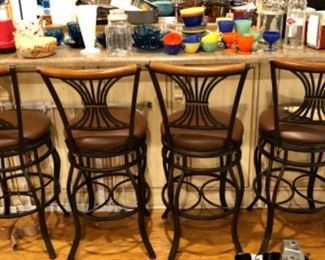 4 bar height swivel stools
