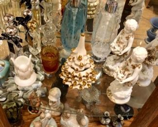 Perfume bottles, figurines