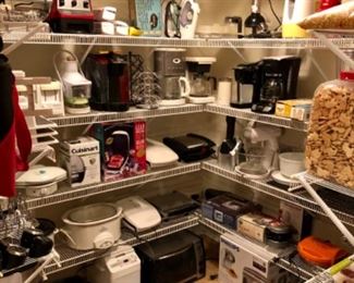 Any kitchen small appliance you can imagine! Mixers, coffee pots, crock pots, bread maker, grills, blenders, etc 