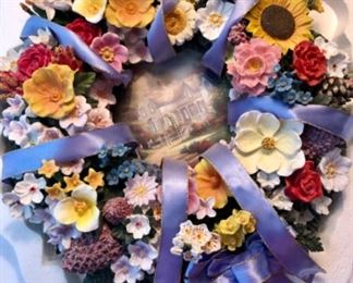 Thomas Kinkade floral wreath