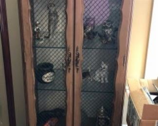 French Provincial lighted cabinet 