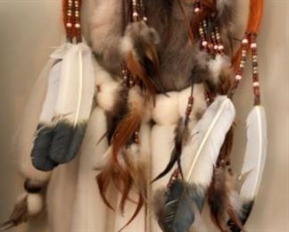 Large feathered dream catcher