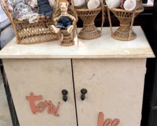 Terri Lee doll cabinet 