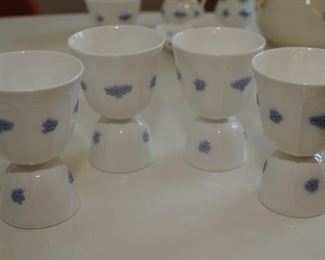 Royal Adderley Blue Chelsea Fine Bone China Double egg cup 4" ENGLAND 