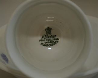 Royal Adderley Blue Chelsea Fine Bone China Double egg cup 4" ENGLAND 