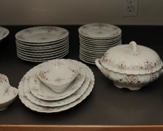 Antique Porsgrund Porcelain Dinnerware Set Old Pre-1920 ca. 1916 Set