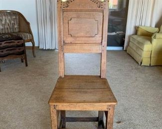 009 Antique Swedish Wood Chair