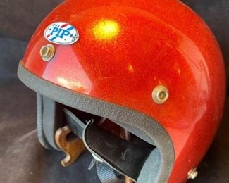 228Vintage PIP Red Metalic Flake Motorcycle Helmet