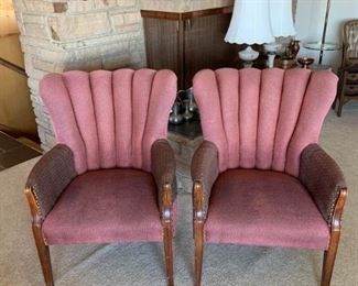 003 Pair of Wing Back Chairs