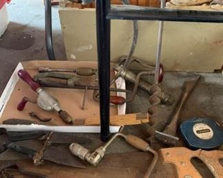 157 Vintage Hand Tools  Wood Box
