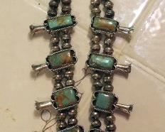 12" Sterling Silver Squash Blossom Necklace