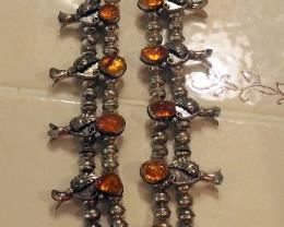 13" Sterling Silver Squash Blossom Necklace