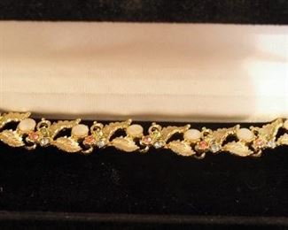 Gold Toned Bracelets QTY 3, 10 Karat Gold Necklace, And Gold Toned Necklace