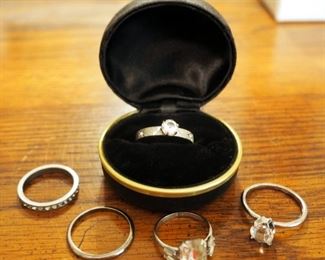 Silver Wedding Bands QTY 5