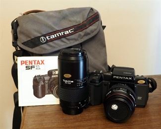 Pentax SF1 35 MM Tokina Lenses QTY 2 Includes Manual And Carrying Case