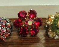 Costume Jewelry Adjustable Rings QTY 7