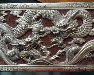 Gold And Silver Toned Necklaces, Lockets, Pins, Pendants, And More; Ornate Dragon Jewelry Box Included