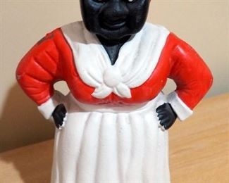 Vintage Cast Iron Aunt Jemima Bank, 11" Tall