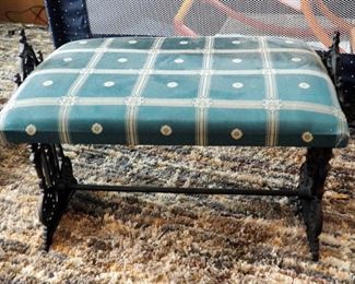 Cast Iron Foot Stool, 15" x 19" x 13"