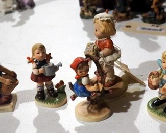 Goebel Hummel Figurines Including "Apple Tree Girl" And "Little Helper", Memories Of Yesterdays "I'm The Girl For You" By Mable Atwell