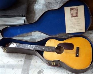 Airline 6-String Acoustic Guitar Including Case And Additional Strings