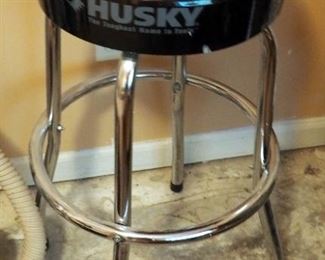 Husky Chrome Shop Stool, 29" Tall