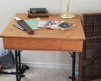 Antique school desk