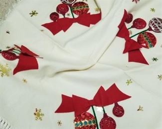 Handmade vintage Christmas tree shirt or throw