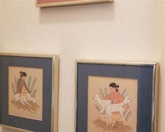 Set of vintage art