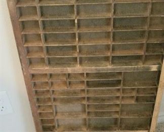 Antique Printer's shelf