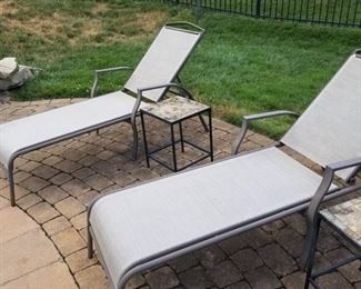 Patio loungers (pair)