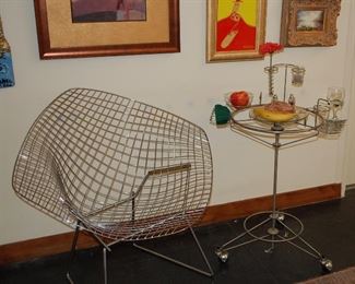 1950's Knoll wire chair and Joey Manic "Virtual Diner"