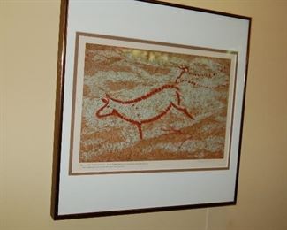 Prehistoric cave screen print