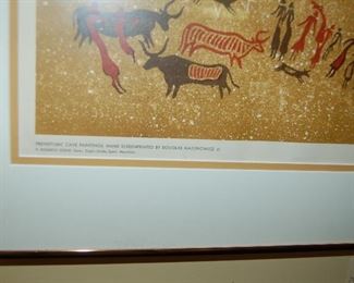 Douglas Mazonowicz screen printed prehistoric cave painting