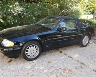 Minimum bids will be taken.  1997 Mercedes with 43,468 miles, convertible with hardtop