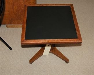 Leather inlay table