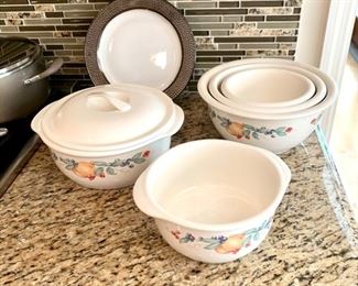 Corelle Stoneware Coordinates. Microwave and oven safe.
