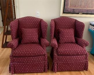 Two matching Ethan Allan wingback chairs. GORGEOUS!!