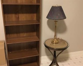 Bookshelf Lamp and Side Table